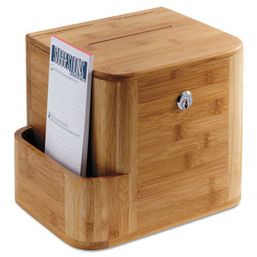 Safco® Bamboo Suggestion Boxes, 10 X 8 X 14, Natural freeshipping - TVN Wholesale